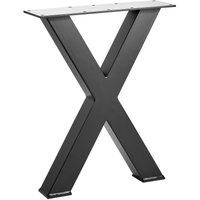 Bankgestell X-Form Stahl schwarz matt Profil: 50 x 50 mm Höhe: 420 mm Tiefe: 345 mm Tischgestell Bankuntergestell von sotech von SO-TECH