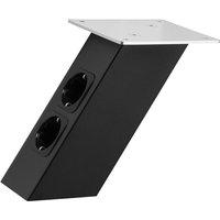 Barkonsole schräg 170 x 80 x 70 mm in schwarz mit Schuko Steckdosen 30 Kg Tragkraft Thekenfuß Konsole von sotech von SO-TECH