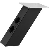Barkonsole schräg 210 x 80 x 70 mm in schwarz mit Schuko Steckdosen 30 Kg Tragkraft Tresenstütze Konsole von sotech von SO-TECH