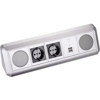 So-tech - Bluetooth Soundbox tobo mit Schuko Doppelsteckdose und zwei USB-Ports von SO-TECH