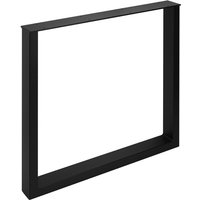 Tischgestell tab Stahl schwarz matt Profil 80 x 40 mm (Höhe: 720 mm / Tiefe: 800 mm) von SO-TECH
