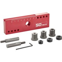 So-tech - sotech Bohrschablone 145 x 15 x 45 mm für zentriertes Bohren am Korpus von 6/8/10 mm, für Push to Open Türdämpfer geeignet, Bohrlehre mit So-tech - sotech Bohrschablone 145 x 15 x 45 mm für zentriertes Bohren am Korpus von 6/8/10 mm, für Push to Open Türdämpfer geeignet, Bohrlehre mit von SO-TECH