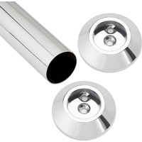 So-tech - sotech Schrankstangenset 800 mm konisch Garderobenstange Chrom poliert bestehend aus Kleiderstange inkl. 1 Paar konischen von SO-TECH