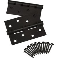 So-tech - sotech Türscharnier Edelstahl Schwarz SS304 101x76x2 mm (2 Paar) von SO-TECH