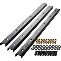 So-tech - sotech U-Form Gratleisten für Tischplatten 3 Stück Stahl schwarz 60 x 4 x 2 cm von SO-TECH