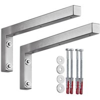 So-tech - sotech Wandkonsole Regalkonsole Waschtischkonsole in L-Form 400 x 150 x 30 mm, Edelstahl gebürstet, 2 Stück So-tech - sotech Wandkonsole Regalkonsole Waschtischkonsole in L-Form 400 x 150 x 30 mm, Edelstahl gebürstet, 2 Stück von SO-TECH