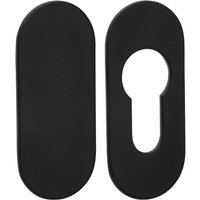 So-tech - sotech selbstklebende Edelstahl Tür-Rosette - 2er Set Kleberosetten oval 65 x 28 x 2 mm (1 x PZ-Rosette / 1 x Blindrosette) Edelstahl von SO-TECH