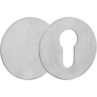 So-tech - sotech selbstklebende Edelstahl Tür-Rosette - 2er Set Kleberosetten rund ø 55 mm (1 x PZ-Rosette / 1 x Blindrosette) Edelstahl Satin für von SO-TECH