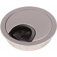 Sotech 2 Stück Schreibtischdurchlässe Tischdurchführung aus Metall Edelstahloptik matt Bohrmaß ø 68 mm Schreibtisch mit Staubdichtung von SO-TECH