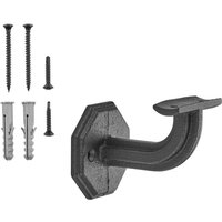 Sotech Handlaufhalter rustical Höhe 67 mm Ausladung 67,5 mm für Handläufe mit ø 45 mm, Schwarz, 2 Stück von SO-TECH