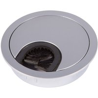 Sotech Kabeldurchführung Kabeldurchlass aus Metall Chrom matt Bohrmaß ø 68 mm Schreibtisch mit Staubdichtung von SO-TECH