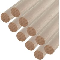 Sotech Kleiderstange Garderobenstange Rundstab Holzstab zum Basteln ø 30 mm Buche Länge: 118 cm , 10 Stück von SO-TECH