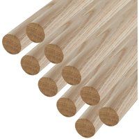 Sotech Kleiderstange Garderobenstange Rundstab Holzstab zum Basteln ø 30 mm Eiche Länge: 80 cm , 10 Stück von SO-TECH