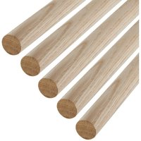Sotech Kleiderstange Garderobenstange Rundstab Holzstab zum Basteln ø 30 mm Eiche Länge: 80 cm , 5 Stück von SO-TECH