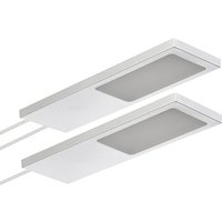 So-tech - sotech LED-Möbelleuchte giulia ii ohne Sensor silbergrau, 4000K neutralweiß inkl. Trafo & Verteiler, 2er Set von SO-TECH