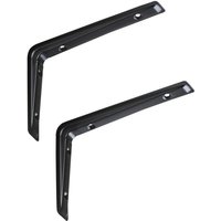 Sotech Regalkonsole RK15 schwarz 172 x 121 mm, 2 Stück - Schwarz von SO-TECH