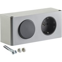 Sotech Steckdose Powerbox für Spiegelschränke silbergrau inkl. Lichtschalter Stromversorgung für 12 v LED-Beleuchtung von SO-TECH