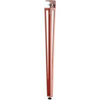 Sotech Tischbein in F-Form konisch zulaufend von 70 auf 40 mm mit Klemmschraube (ohne Bohren) für Küchentisch, Esstisch, Bürotisch - rosa - Höhe 745 von SO-TECH