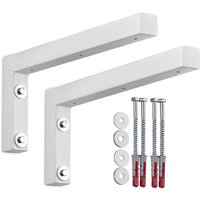 So-tech - sotech Wandkonsole Regalkonsole Waschtischkonsole in L-Form 350 x 150 x 30 mm, weiß matt pulverbeschichtet, 2 Stück von SO-TECH