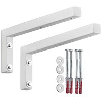 So-tech - sotech Wandkonsole Regalkonsole Waschtischkonsole in L-Form 400 x 150 x 30 mm, weiß matt pulverbeschichtet, 2 Stück von SO-TECH