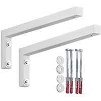 So-tech - sotech Wandkonsole Regalkonsole Waschtischkonsole in L-Form 450 x 150 x 30 mm, weiß matt pulverbeschichtet, 2 Stück von SO-TECH