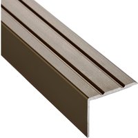 Treppenprofil 1000 x 25 x 18 mm bronze eloxiert selbstklebend, 4 Stück von SO-TECH