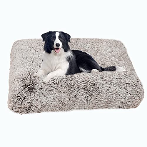 SOAI XXL Flauschige Hundesofa,Orthopädisches Hundebett Hunde,Hundekissen Hunde Waschebar,Anti-Rutsch Hundekorb,Hundebett für Mittelgroße Große Hunde und Katzen(109x72cm) von SOAI