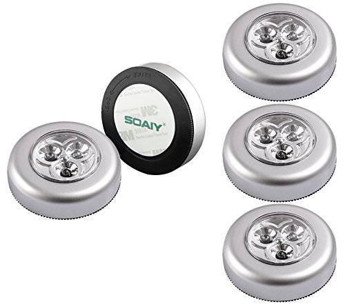 SOAIY 5er-Set Stick&Push LED Touch Lampe Nachtlicht Leuchten Batteriebetrieben selbstklebend Küchenlampen Schrankleuchten Unterbauleuchte Klebeleuchte für Schränke Küche Vitrine SOAIY 5er-Set Stick&Push LED Touch Lampe Nachtlicht Leuchten Batteriebetrieben selbstklebend Küchenlampen Schrankleuchten Unterbauleuchte Klebeleuchte für Schränke Küche Vitrine von SOAIY