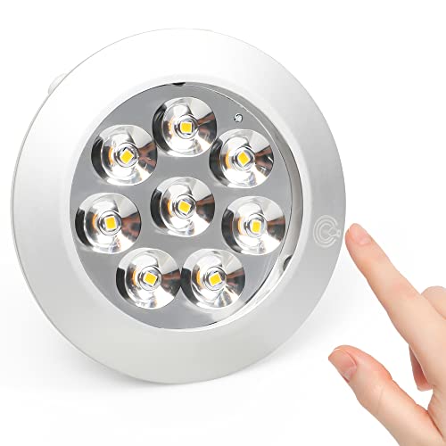 SOAIY LED dimmbar Touch Lampe USB C wiederaufladbare Schrankbeleuchtung Unterbauleuchte Helligkeit einstellbar Magnet Lampe Schrankleuchte für Küche Kleiderschrank Vitrine Schlafzimmer 2700K Warmweiß von SOAIY