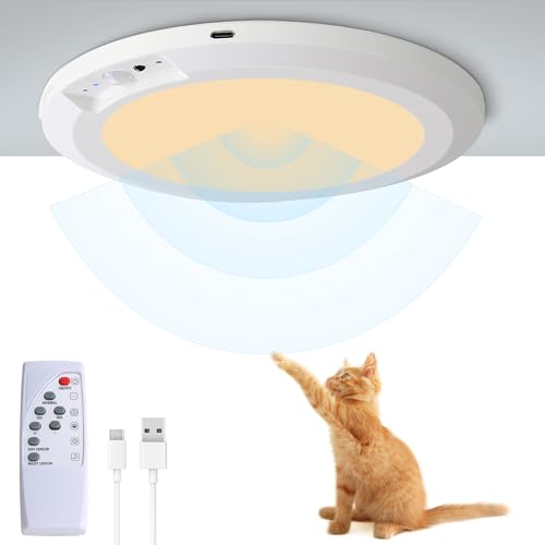 SOAIY LED dimmbare Deckenlampe mit Bewegungsmelder USB C wiederaufladbar 5000mAh 3000K Akku Deckenleuchte kabellose Deckenbeleuchtung mit Fernbedienung für Flur Küche Treppen Keller Garage Warmweiß SOAIY LED dimmbare Deckenlampe mit Bewegungsmelder USB C wiederaufladbar 5000mAh 3000K Akku Deckenleuchte kabellose Deckenbeleuchtung mit Fernbedienung für Flur Küche Treppen Keller Garage Warmweiß von SOAIY