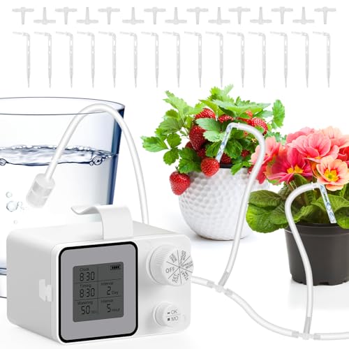 Automatische Bewässerung Bewässerung Zimmerpflanzen SOARFLY Automatisches Tropfbewässerungskit mit USB-C Programmierbarer Wassertimer LED-Anzeige, Pflanzenbewässerung Indoor für bis zu 15 Topfpflanzen Automatische Bewässerung Bewässerung Zimmerpflanzen SOARFLY Automatisches Tropfbewässerungskit mit USB-C Programmierbarer Wassertimer LED-Anzeige, Pflanzenbewässerung Indoor für bis zu 15 Topfpflanzen von SOARFLY