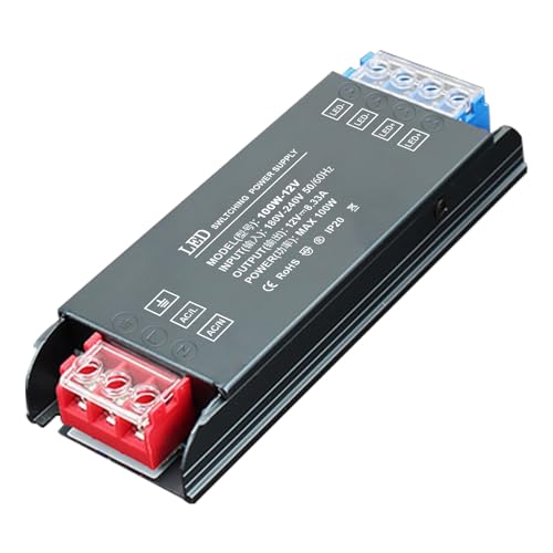 LED Trafo 12V 100W, 240V auf 12V LED Treiber Netzteil, Netzteil Led Driver Kein Rauschen, Kein LED-Flimmern, Niederspannung Led Transformator für LED Beleuchtungen von SOARFLY