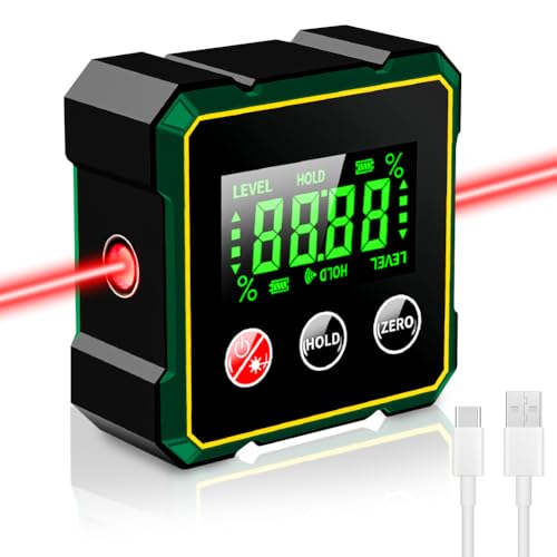 SOARFLY Digitaler Winkelmesser Neigungsmesser mit LCD Display, IP54 Wasserdicht, 0,1° Genauigkeit, 4 seitiger Magnet, Digitale Wasserwaage Winkelmesser Digital für Holzarbeiten, Bau Heimwerker SOARFLY Digitaler Winkelmesser Neigungsmesser mit LCD Display, IP54 Wasserdicht, 0,1° Genauigkeit, 4 seitiger Magnet, Digitale Wasserwaage Winkelmesser Digital für Holzarbeiten, Bau Heimwerker von SOARFLY