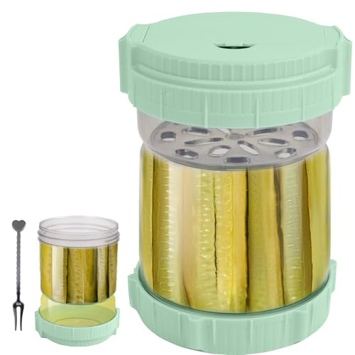 SOARFLY Gurkenglas zum Umdrehen, 1500ml Essiggurken Behälter Sanduhrgurken Flip Glas Pickle Jar, Glass Einmachglas mit Sieb für Gurkenliebhaber für Essiggurke, Olive, Kimchi und Jalapenos, Bpa-Frei SOARFLY Gurkenglas zum Umdrehen, 1500ml Essiggurken Behälter Sanduhrgurken Flip Glas Pickle Jar, Glass Einmachglas mit Sieb für Gurkenliebhaber für Essiggurke, Olive, Kimchi und Jalapenos, Bpa-Frei von SOARFLY