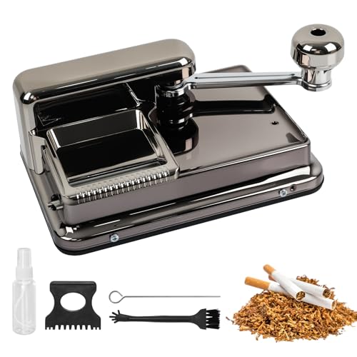 Zigarettenstopfmaschine Manuell, SOARFLY 8 mm Zigaretten Stopfgerät aus Metall, Zigarettenmaschine für King-Size Hülsen, Kompakt & Langlebig mit Zubehör von SOARFLY