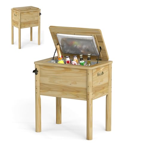 SOARS Kühlbox mit Rollen, 51 l, mobile Außenbar 67 x 47 x 74 cm, Haltezeit 2 – 4 Stunden, Material aus massivem Kiefernholz, für Garten, Terrasse, Pool, Bistro, Natur SOARS Kühlbox mit Rollen, 51 l, mobile Außenbar 67 x 47 x 74 cm, Haltezeit 2 – 4 Stunden, Material aus massivem Kiefernholz, für Garten, Terrasse, Pool, Bistro, Natur von SOARS