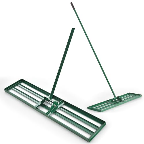 SOARS Rasen Rakel, Rasen Nivellierrechen mit 170 cm ergonomischem Stiel, Rasenrechen aus hochwertigem Metall, ideal für die Rasenpflege (106 cm x 25 cm) von SOARS