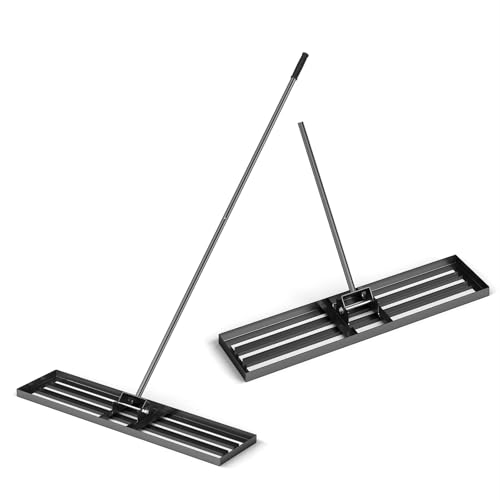 SOARS Rasen Rakel, Rasen Nivellierrechen mit 170 cm ergonomischem Stiel, Rasenrechen aus hochwertigem Metall, ideal für die Rasenpflege (106 cm x 25 cm) von SOARS