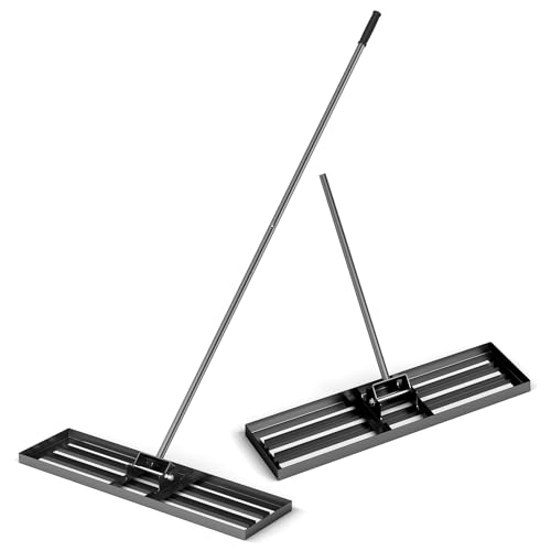 SOARS Rasen Rakel, Rasen Nivellierrechen mit 170 cm ergonomischem Stiel, Rasenrechen aus hochwertigem Metall, ideal für die Rasenpflege (91 cm x 25 cm) von SOARS