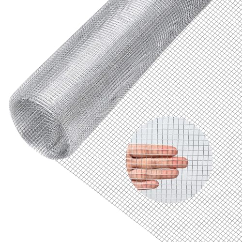 SOARS Volierendraht 7x7mm, Ddrahtgitter verzinkt, Maschendraht feinmaschig, Metallgitter für Hochbeet im Garten und Kleintiere (0,9 x 15 m) von SOARS