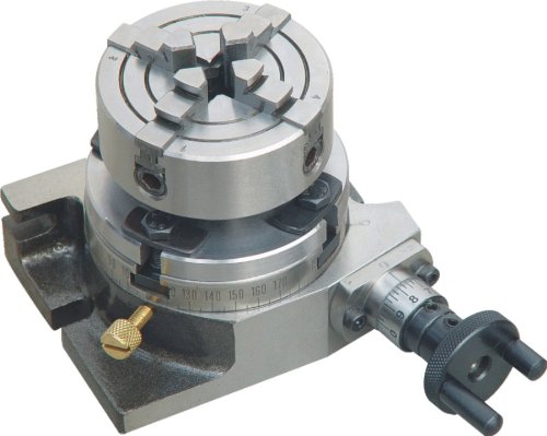 Mini-Rundteiltisch 100mm mit Vierbackenfutter und Reitstock von SOBA