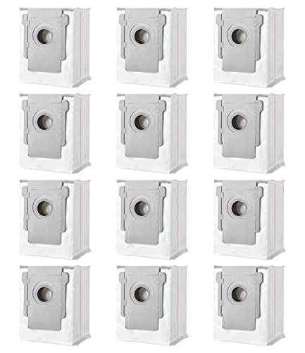 12 Ersatz-Staubbeutel kompatibel für iRobot i7 i7+ i7 Plus S9 S9+ j7 j7+ j7 Plus E5 E6 E7, Zubehör Staubsaugerbeutel für Roomba i7, für Clean Base Staubsaugerbeutel Automatische Saugstation von SOBEAU
