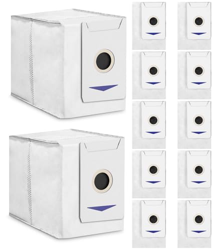12 Stück Staubbeutel für Ecovacs T30 Pro Omni&T30 Omni Roboter,Hohe Kapazität,Ersatzbeutel Zubehörset Staubsaugerbeutel Ersatzteile von SOBEAU