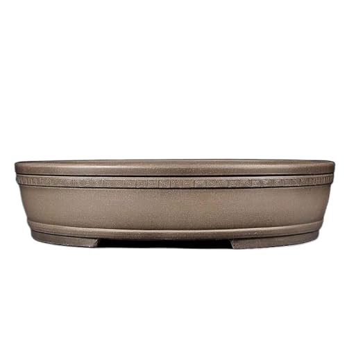 Blumentopf Blumentöpfe Lila Ton Bonsai Blumentöpfe Handgemachte Oval Blumentöpfe 13in Grüne Pflanze Blumentöpfe Moderne einfache Blumentopf von SOBOLON