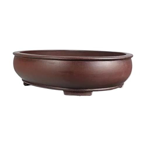 Blumentopf Blumentöpfe Lila Ton Bonsai Blumentopf 21in Handgemachte Oval Blumentopf Grün Blumentöpfe Moderne einfache Blumentopf von SOBOLON
