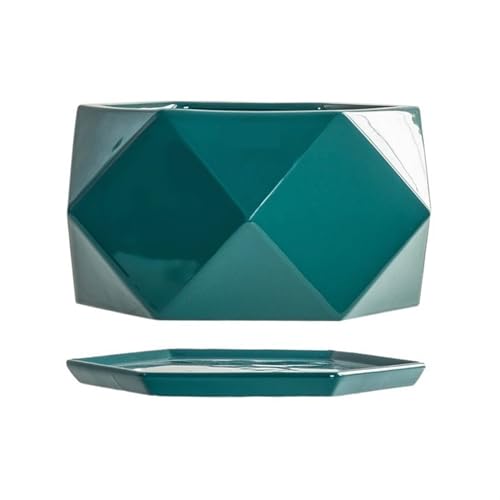 Blumentopf Kreative geometrische polygonale blumentopf keramik kleiner blumentopf büro dekorative blumentopf geeignet für sukkulenten kaktus Moderne einfache blumentopf(grün) von SOBOLON