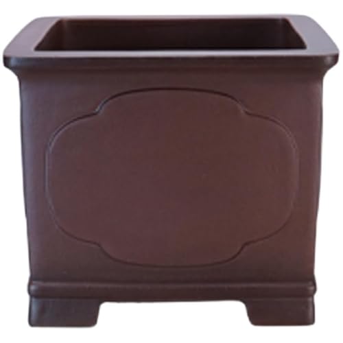 Blumentopf Lila Sand Antike handgemachte viereckige Kui-Oberfläche Tontopf Pflanze Sukkulente Einfache kreative Bonsai-Töpfe Moderner einfacher Blumentopf von SOBOLON