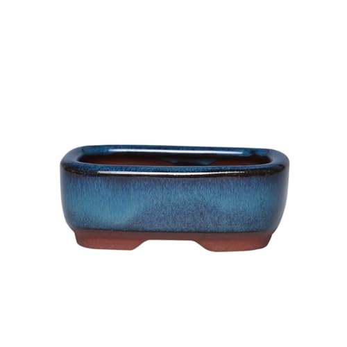 Blumentopf Lila Sand Kleiner Blumentopf Miniatur Abgerundete Ecke Bonsai Rechteck Topf Keramik Modern Einfacher Blumentopf von SOBOLON