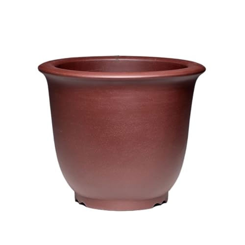 Blumentopf Lila Ton Blumentopf Keramik große einfache Innen Wohnzimmer Runde Glücksbaum Bonsai Töpfe Moderne einfache Blumentopf von SOBOLON