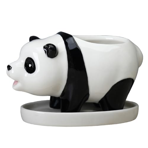 Blumentopf Panda Keramik Blumentopf, einfache kreative Blumentopf, Heimdekoration, saftige Topfdekoration Moderne einfache Blumentopf(Color:A) von SOBOLON